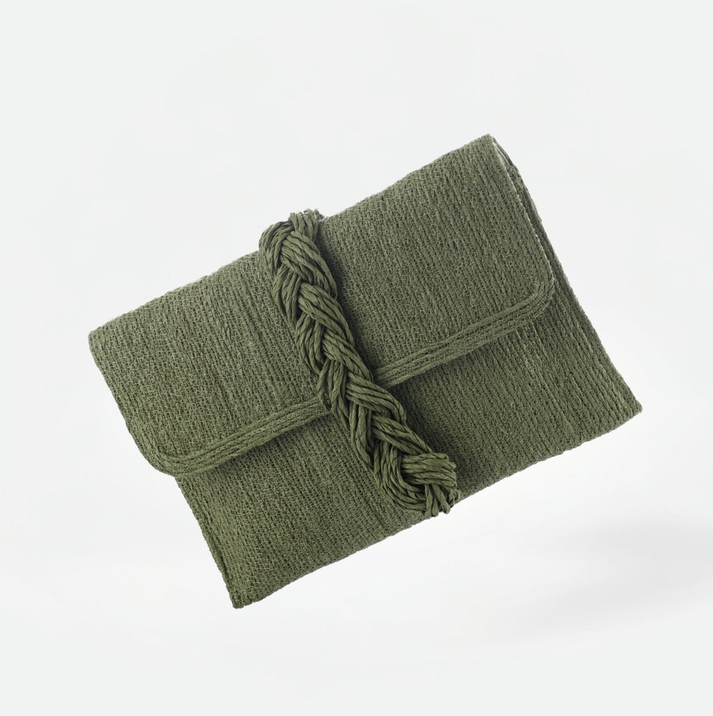 JOBONEL Trenzas Clutch - Palta Yeşil - Önden Görünüm