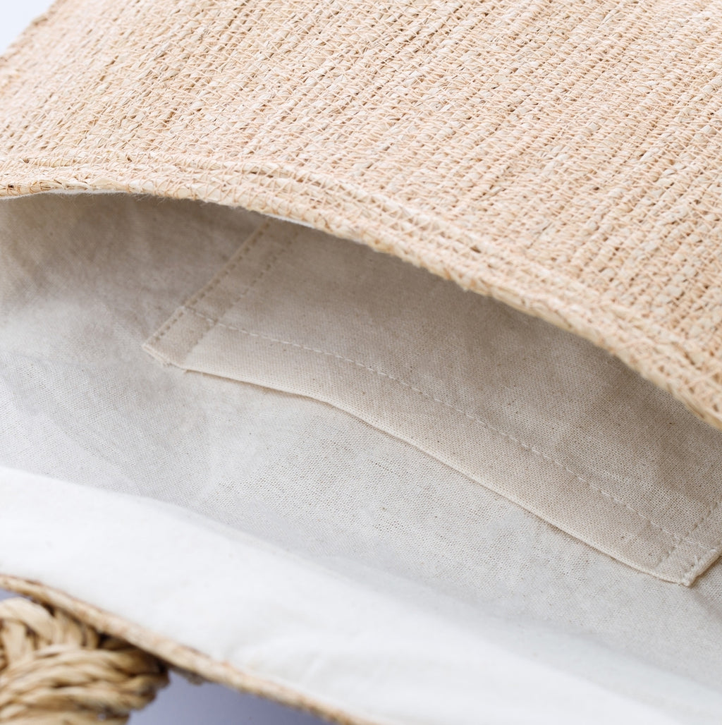 JOBONEL Trenzas Clutch - Naturel - İç Detay